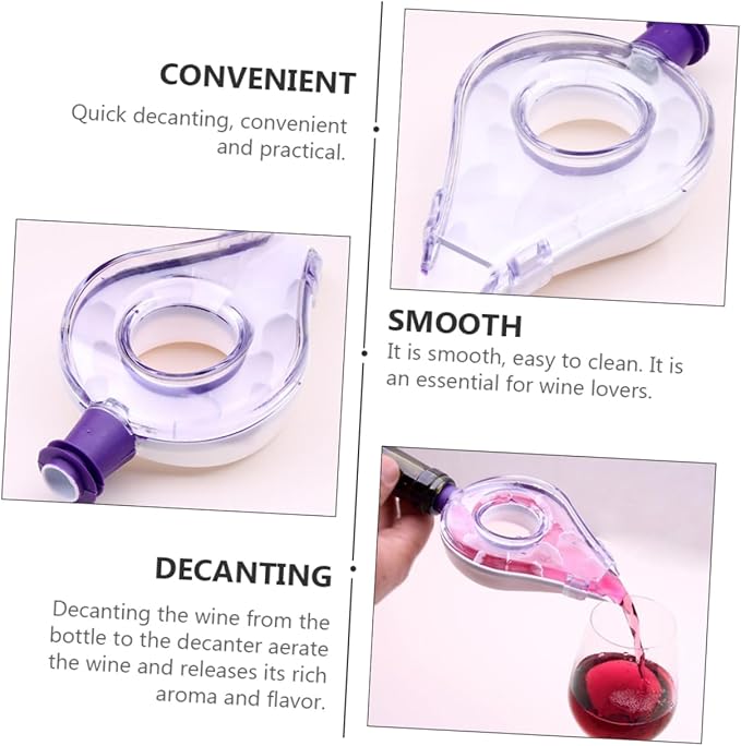 Creative Fast Decanter for Wine and Brandy Handheld Aerator with Removable Design for Quick Decanting and Easy Cleaning for Home and Bar Use