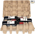 Six (6) Bottle Wine Shippers Kit - 3 Pulp Shipping Trays and 1 Outer Shipping Box - (Pack of 10 Kits)