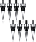 Honeydak 8 Pieces Metal Bottle Stopper Blank Stainless Steel Wine Bottle Stopper Kit Reusable Wine Saver Corks Hardware for Wedding Party Bar Turning