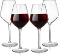 Dicunoy Set of 4 Unbreakable Stemmed Wine Glasses, 16 oz Outdoor Plastic Wine Glasses, Plastic Goblets Glassware, Reusable, BPA-Free, Classic Cups for Patio, Poolside, Camping