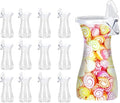 Tiger Chef 12 Ounce Clear Acrylic Carafe With Spout And Lid Serving Wine Juice Beverage Decanter Jar BPA free 12 Pack