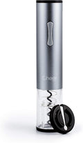 Electric Wine Opener Automatic Cordless One Touch Wine Opener Battery-Operated Corkscrew Foil Cutter and Batteries Included(Silver)7717-W102-023
