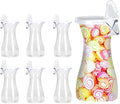 Tiger Chef 12 Ounce Clear Acrylic Carafe With Spout And Lid Serving Wine Juice Beverage Decanter Jar BPA free 6 Pack