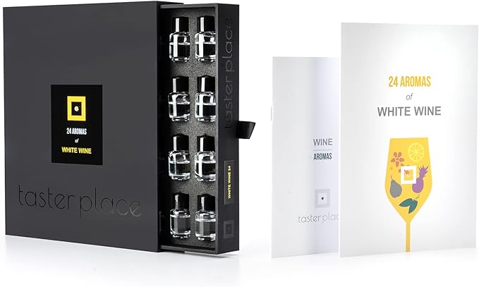 24 White Wine Aromas - TASTERPLACE AROMA SET - English language - for sommeliers and wine lovers - train your nose - tasting tool…