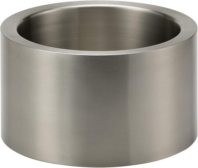 Service Ideas PT2BS Double Wall Party Tub, Beverage and Wine Chiller Ice Bucket, Round, Stainless Steel, 1.5 Gallon, Brushed Finish