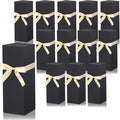 Qilery 12 Sets Gift Boxes with Ribbon for Sublimation Glass Tumbler Gift Boxes for 12oz, 20oz, 30oz Shipping Cup Exhibition Packaging(Black)