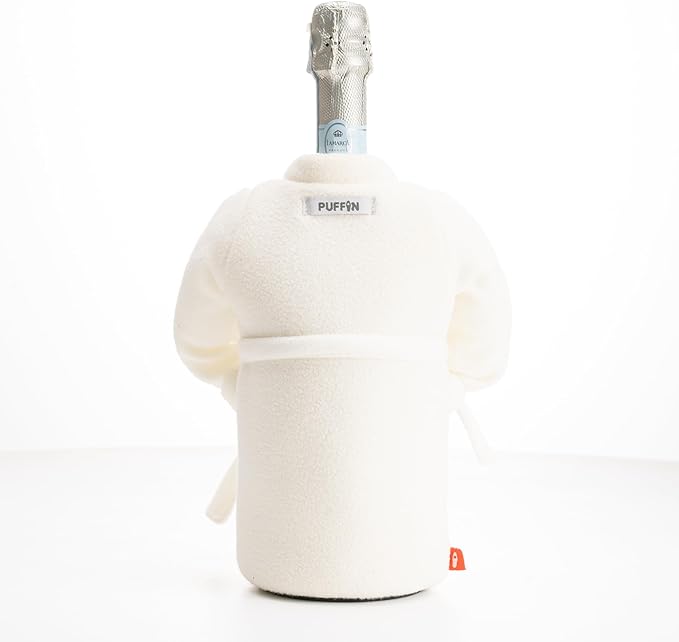 Puffin The Resort Robe Insulated Wine and Champagne Bottle Cooler Sleeve with Non Slip Base for 750ml Bottles, Beverage Insulator That Keeps Drinks Cold Longer
