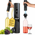2‑in‑1 Electric Wine Opener & Wine Preserver COMBINED — Automatic Corkscrew at Bottom end + Wine Saver at Top end | Perfect Father’s Day Gift