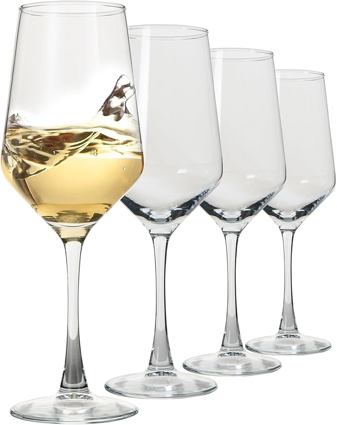 Wine Glasses Set of 4,13.5 oz/400ml Clear Red/White,Wine Glasses for Party, Wedding and Home,Premium Glasses Hand Blown,Long Stem,Daily Use.