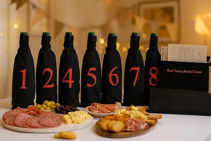 Professional Model, Blind Wine Tasting Kit with Pouch, 8 Numbers