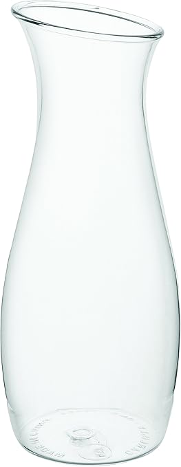 Carlisle FoodService Products Cascata Carafe for Water, Juice, and Wine for Kitchen and Restaurant, Polycarbonate, 52 Ounces, Clear, (Pack of 12)
