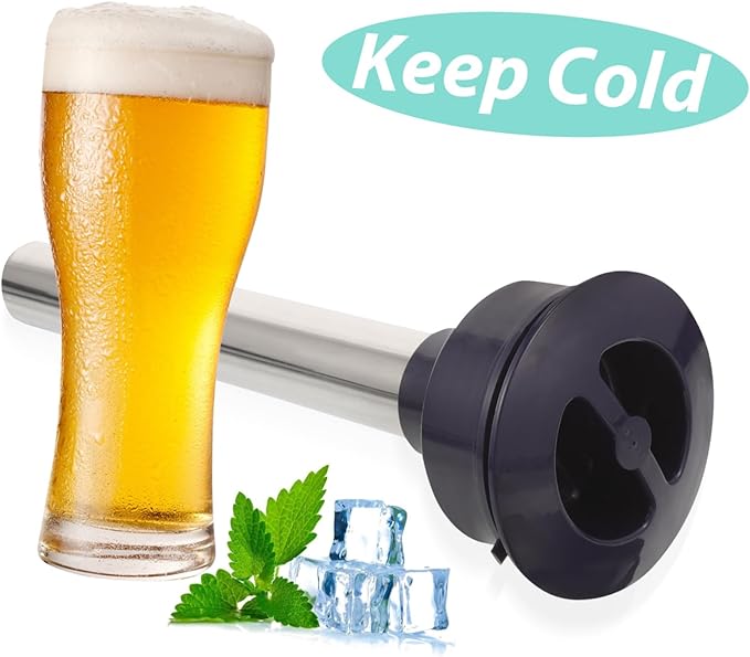 Stainless Steel Ice Column Tube Reusable Beverage Chiller Stick Vinoamigo Wine Cooling Rod