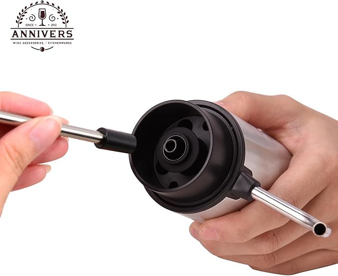 Electric Wine Decanter Automatic Wine Aerator Dispenser Pourer, USB-C Rechargeable Storage Base Stainless Steel Tube One-Touch Pump for All Btls, Aérateur Distributeur de Vin Électrique