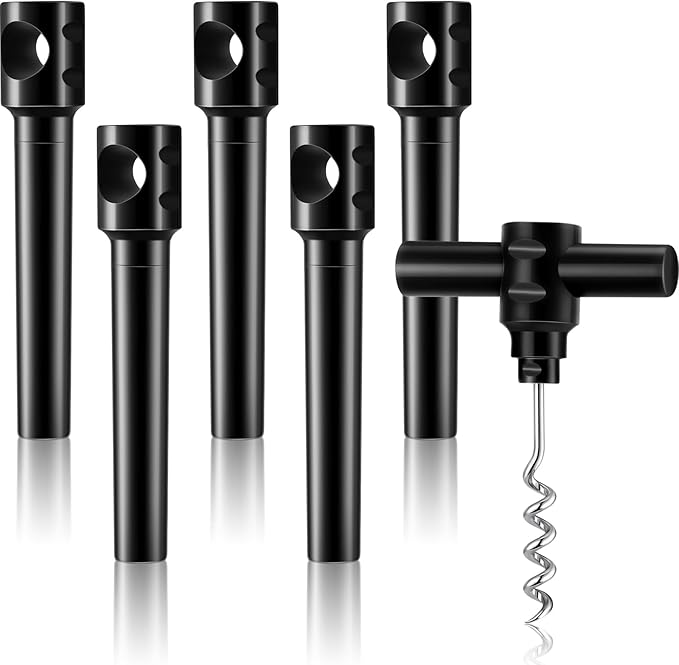 Patelai 6 Pcs Travel Pocket Wine Corkscrew Bulk Portable Wine Opener Plastic Cork Opener Mini Camping Cork Screw for Waiter Corkscrews Restaurant Bottle Camping Travel Gift(Black)