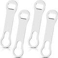 Remerry 4 Pcs Bottle Opener and Pour Spout Remover Flat Bar Key Stainless Steel Bar Speed Opener for Wine Bottle Double Ended Beer Bartenders Kitchen (Sliver)