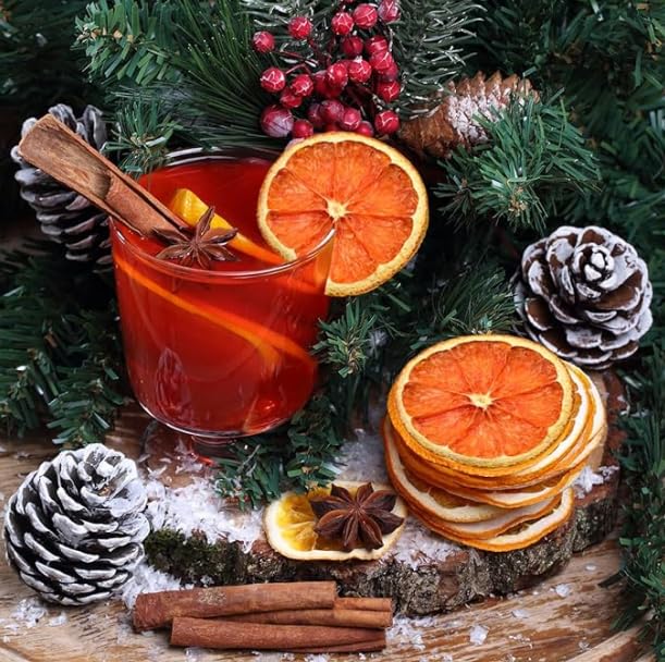 Utama Dehydrated Blood Orange Slices – 50+ Dried Citrus Wheels for Cocktails, Garnishes, Crafts, and Decorations