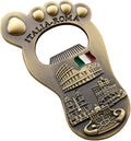 Footprint Bottle Openers,Metal Refrigerator Sticker Opener Italian Bigfoot Tourist Souvenirs Retro Crafts Creative Beer