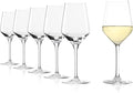Stölzle Lausitz White Wine Glasses Revolution 6-Piece Set 12 1/4 oz – Wine Glasses Ideal for Heavy White Wines & Medium-Bodied Reds – Elegant White Wine Goblet – Dishwasher Safe & Made in Germany