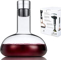 Circulation Wine decanter 50oz Wine Carafe with lid,100% Hand Blown Crystal Aerator decanter,Superior Red Wine Decanter Gift For Wine Accessories