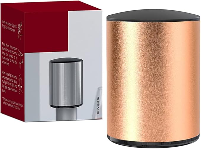 Stainless Steel Vacuum Wine Stopper, Pump Bottle Sealer for Red Wine, Keep for 7 10 Days