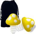 Yellow Mushroom Wine Stoppers Bottle Plug Wine Bottle Stoppers Accessories Kitchen Gadgets Kitchen Gift Set Creative Gifts Halloween Mushroom Decoration -2pcs Bottle Stoppers