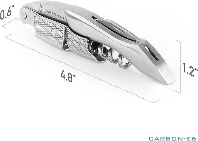 Professional Waiter's Corkscrew Wine Bottle Opener (The ultimate wine key for bartenders, servers, sommeliers, connoisseurs, enologists, and all wine enthusiasts)