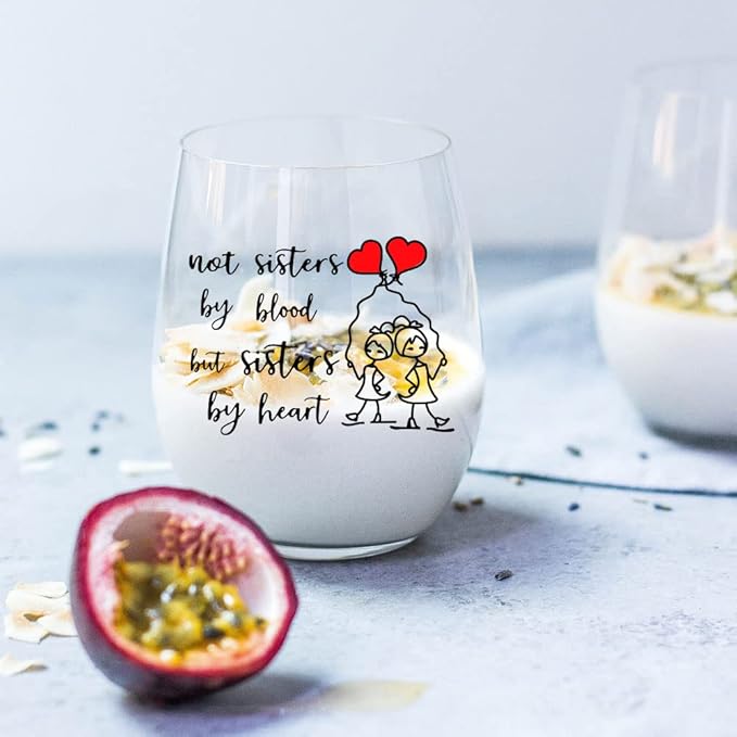 Sister Gifts from Sisters, Big Siste, Birthday Gift from Sisterr,Women,Mothers Day,Valentines Day,Christmas Gift for Best Friend,BFF,Soul Women - 15 Ounce Wine Glass