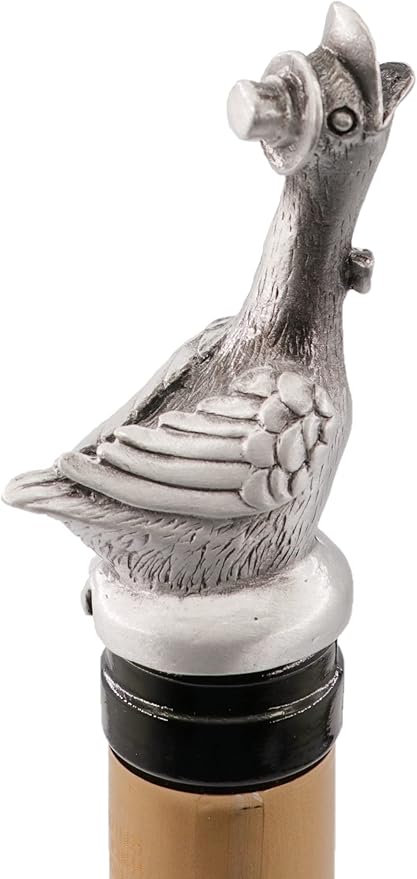 Animal Wine Aerator & Liquor Pourer for Bar,Home and Party Wine Pourer Aerator Festival Gift (Duck Silver Gray)