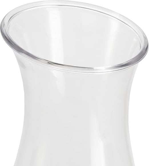 Carlisle FoodService Products Cascata Carafe, Glass Look Pitcher for Cold Drinks,1L, 12 Count, Clear