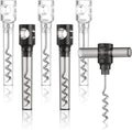 Patelai 6 Pcs Travel Pocket Wine Corkscrew Bulk Portable Wine Opener Plastic Cork Opener Mini Camping Cork Screw for Waiter Corkscrews Restaurant Bottle Camping Travel Gift(Black,White)