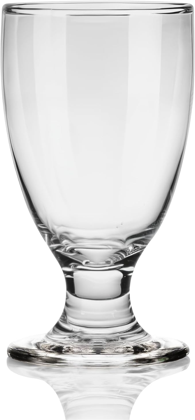 Goblet Set of 4, 10 Oz Small Red & White Wine Goblets Water Glasses Short Stem, Crystal Stemmed Banquet Goblets, Juice Iced Tea Drinking Cup for Party, Wedding