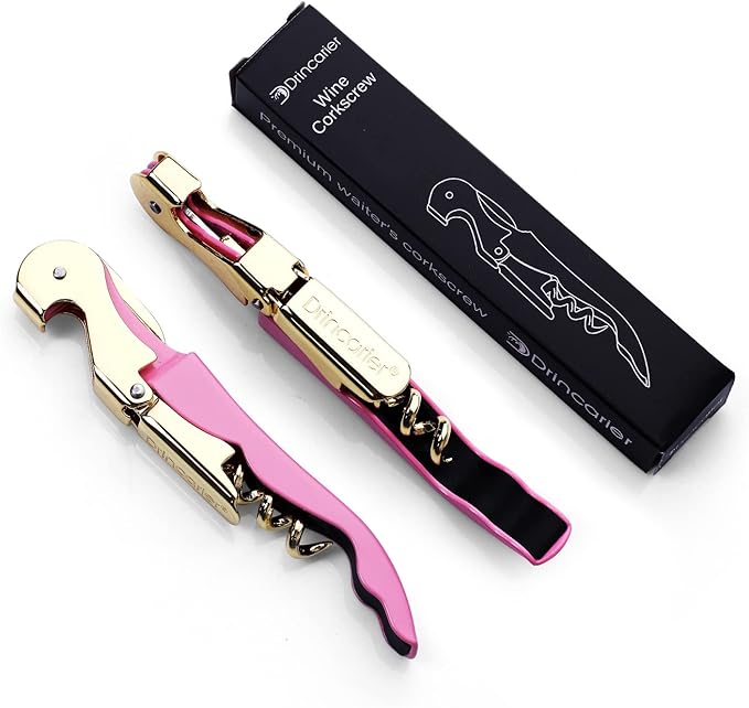 Professional Waiter Corkscrew Wine openers,Heavy Duty stainless steel Wine Key for Restaurant Waiters,Classic All-in-one Corkscrew, Bottle Opener and Foil Cutter