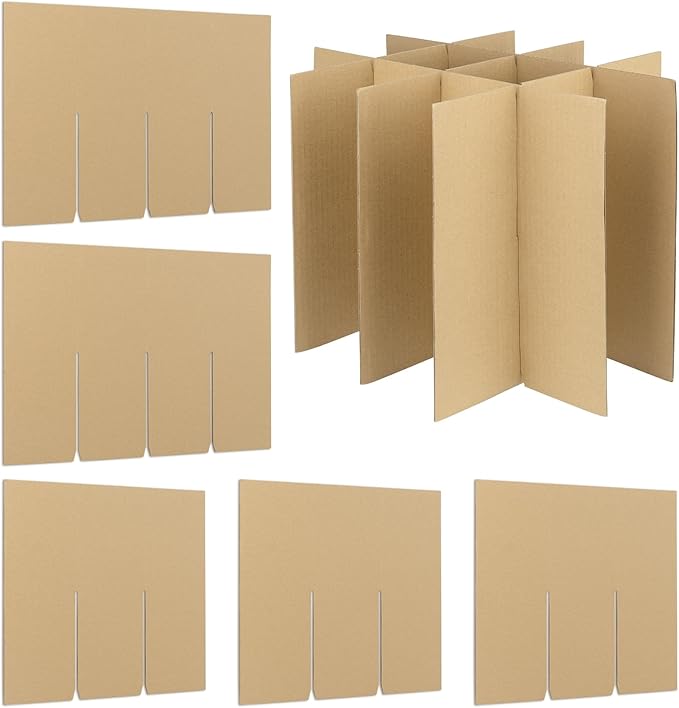 Golden State Art, 4 Sets Glass Divider for Wine Glassware, Protect Plate Bottle Ceramic Packing, Fit for 16x12x12 Inch Box (Excluding Box)