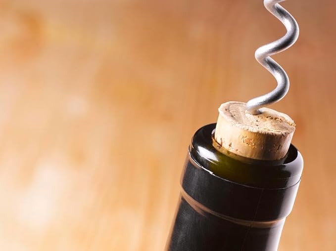 Rocky Mountain Goods Classic Corkscrew Wine Opener with Wood Handle - Simple and Easy Screw in and Pull Cork Design - T Shape Handle Corkscrew