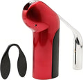 Vertical Corkscrew Wine Opener, One-Pull Manual Lever Bottle Opener with Foil Cutter, Red Easy Cork Remover for Home Bar, Parties, Gifts