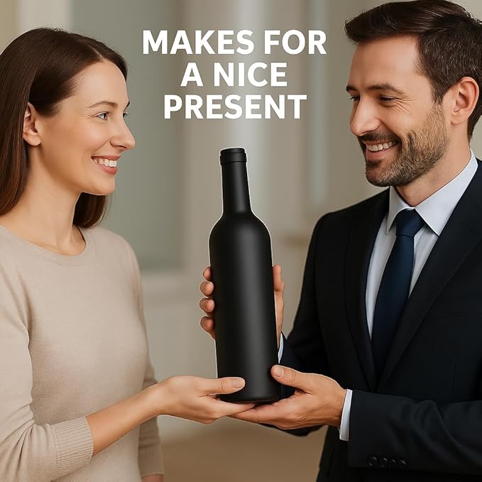 Wine Accessories Gift Set – 5-Piece Bottle-Shaped Wine Opener Kit with Corkscrew, Foil Cutter, Drip Ring, Wine Pourer & Stopper – Wine Lover Gift for Men & Women