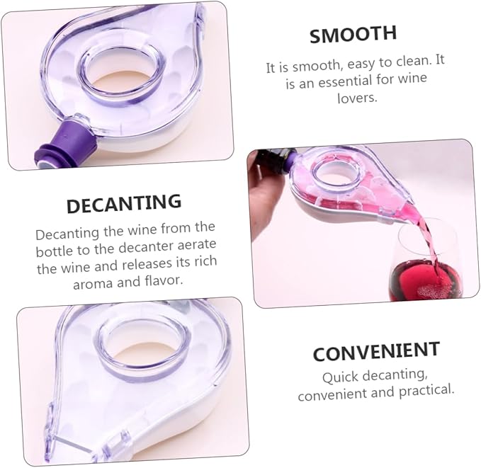 Creative Fast Decanter for Wine and Brandy Handheld Aerator with Removable Design for Quick Decanting and Easy Cleaning for Home and Bar Use
