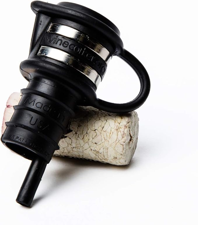 Haley's Corker Platinum Wine Stopper, Black