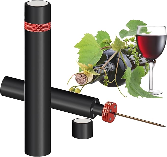 Wine Opener Travel Portable Pocket Air Pressure Pump Wine Bottle Opener Assemblable Design Corkscrew 7S Quick Bottle Opening for Home, Restaurant, Party