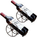 2PCS Countertop Wine Rack, for Wine Storage - Red Bronze Metal Wine Rack for Living Room, Dining Room, Wine Cellar, Bar
