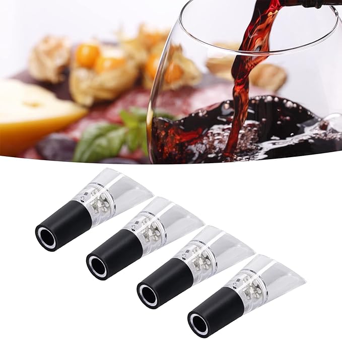 8PCS Wine Aerator, Wine Filter Wine Pourer Spout Wine Aerator Pourer Spout Portable Wine Aerating Wine Aerator Decanter Spout (Silver)