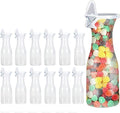 Tiger Chef 20 Ounce Clear Acrylic Carafe With Spout And Lid Serving Wine Juice Beverage Decanter Jar BPA free 12 Pack