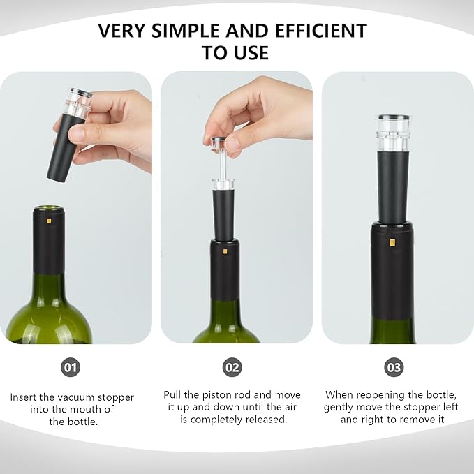 Wine Accessory Set With One Foil Cutter,One Aerator Pourer And One Wine Stopper(3PCS),A Great Helper For Wine Lovers.
