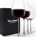Red Wine Glasses Set of 4, 24oz Large Wine Glasses, Hand Blown Crystal, Ultra-Thin Rim, Long Stem, Lightweight, Ideal Gift for Wine Tasting, Mother's Day, Wedding, Anniversary, Birthday