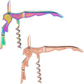Mirage Corkscrews Wine Key Double Hinge Wine Opener Waiter Corkscrews 2PCS Rose Gold + Rainbow