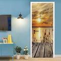 3D Door Stickers Murals - Peel and Stick PIER Wallpaper Self-Adhesive Decals Removable PVC Waterproof Poster Bedroom, Living Room 37.4" x 82.7"