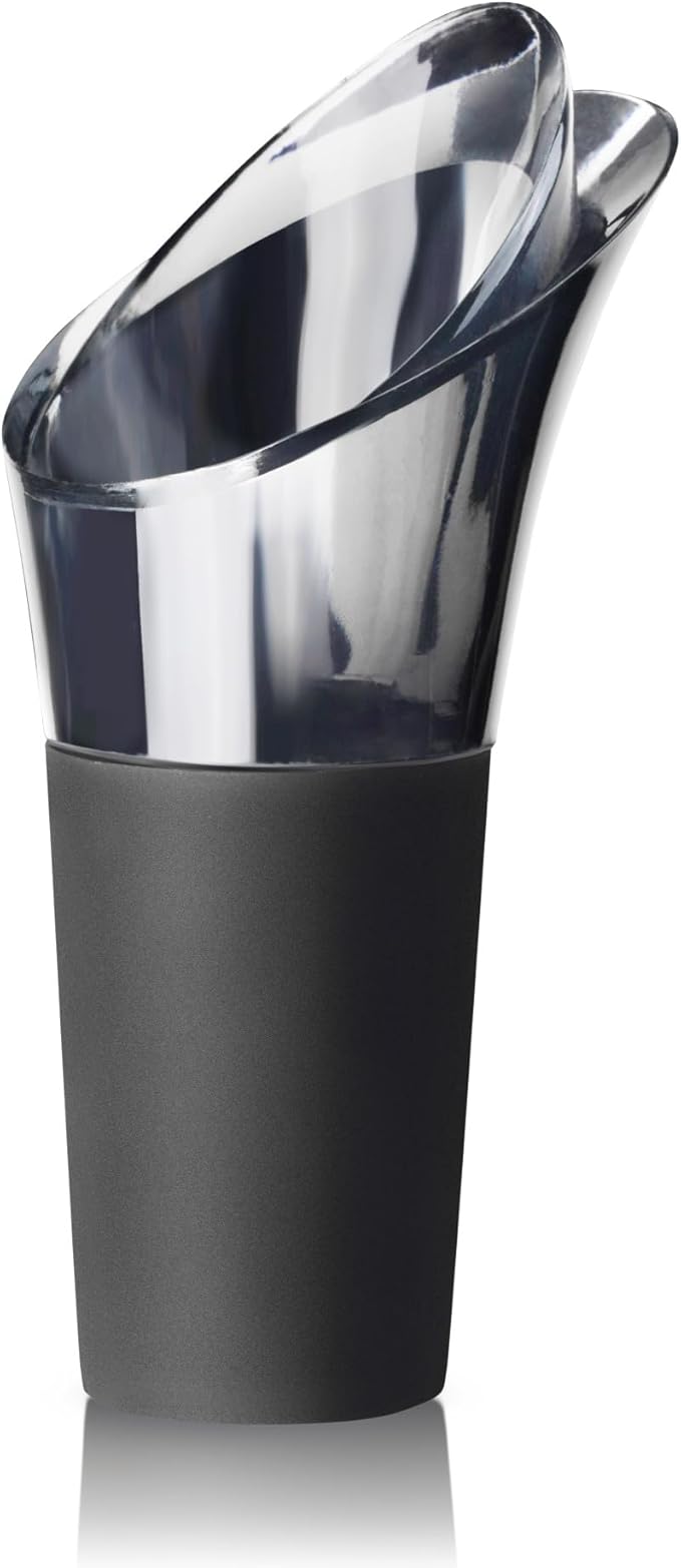 Innovine Drip Stop Pour Spout, Reusable Wine Pourer, Durable Construction with Rubber Base, Perfect for White and Red Wines, Home Bar Accessories, Kitchen Essentials, Barware, Set of 2