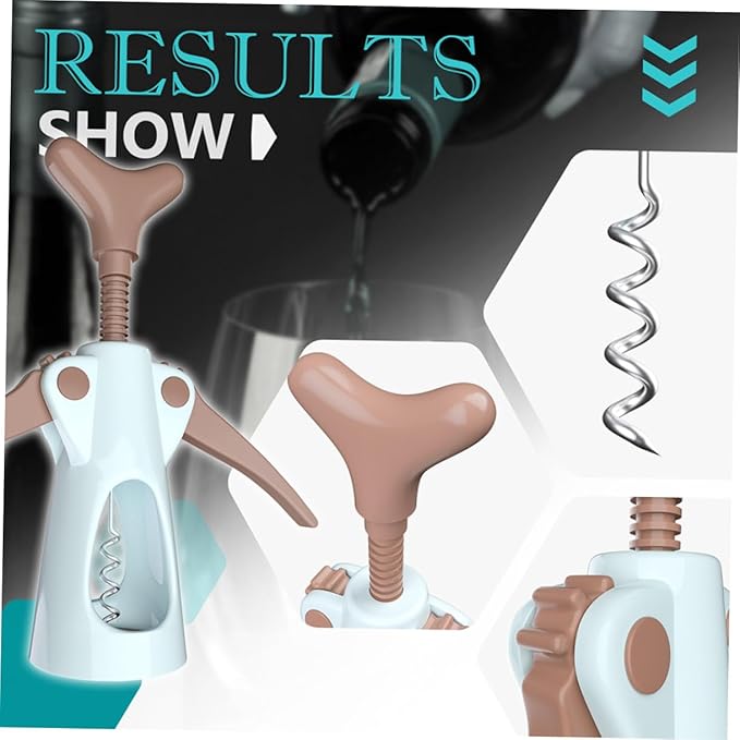 Wing Corkscrew Wine Opener with Long Wing Handle Stainless Steel and PP Material Ergonomic Sharp Drill Design for Easy Bottle Opening Suitable for Home Bar Restaurant Party Use