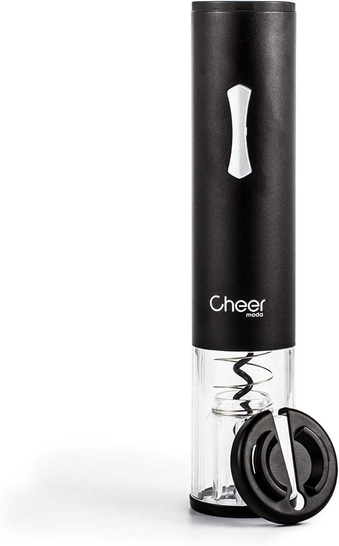 Electric Wine Opener Automatic Cordless One Touch Wine Opener Battery-Operated Corkscrew Foil Cutter and Batteries Included 7717-W102-022