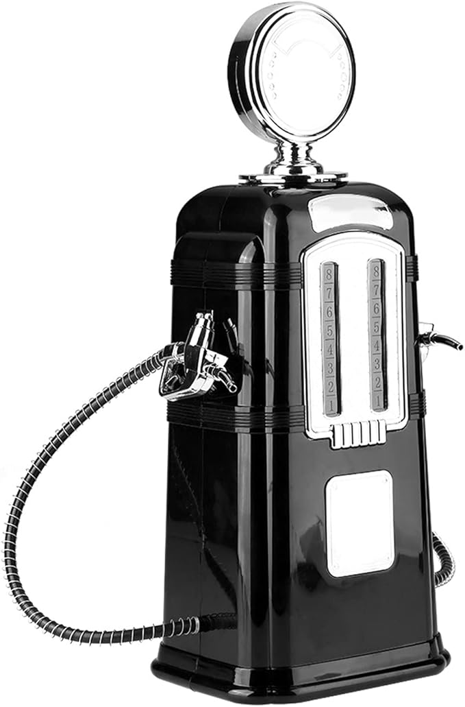 Pomya Beverage Pump Dispenser, 1000cc Double Guns Wine Beverage Pump Liquor Alcohol Beer Dispenser Beer Pump(Black) (Black)